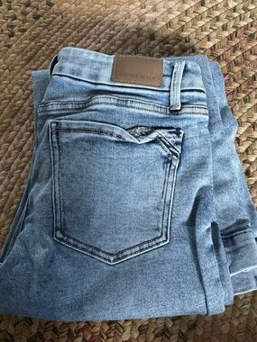 Buckle Light Wash Straight Leg Jeans